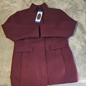 Vince Camuto Deep Burgundy Trench Coat